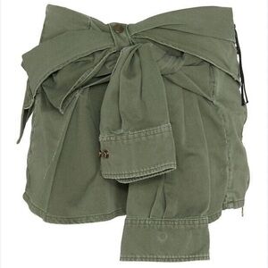 Faith Connexion, deconstructed shirt skirt, army green, XS
